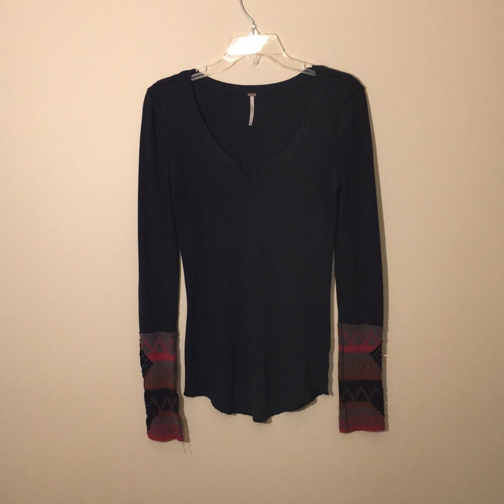 Free People Heather Grey Fitted Sweater